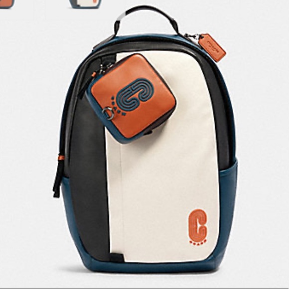 Coach SQUARE HYBRID POUCH IN COLORBLOCK PATCH - Picture 8 of 8